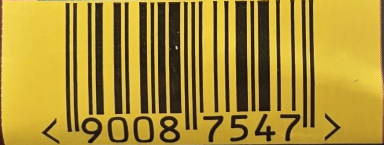 Beispiel eines EAN-Barcodes mit Ziffern darunter